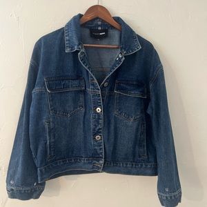 Fashion Nova Jean Slouchy Denim Jacket Size L